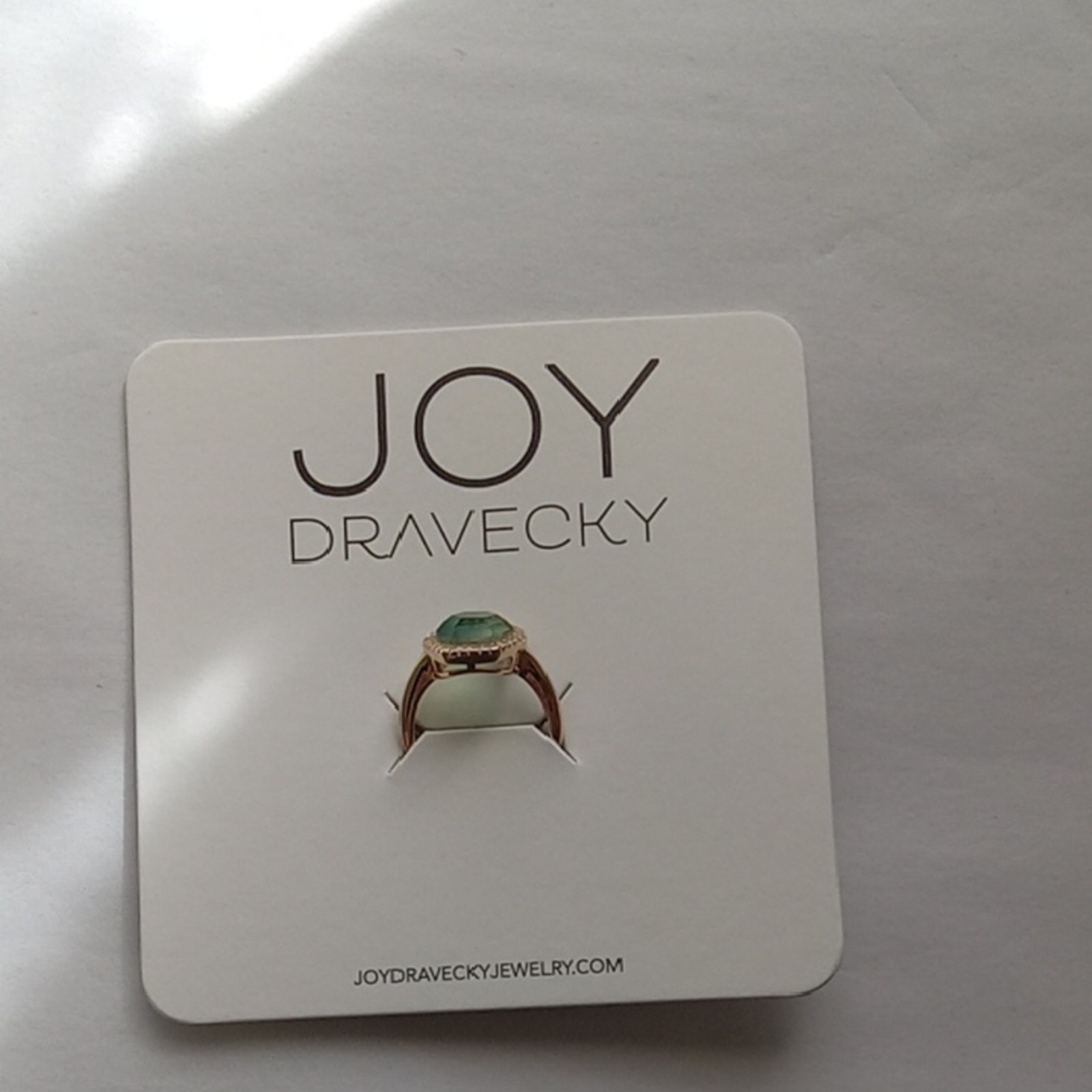 Nwt Gold Ring With Green Stone